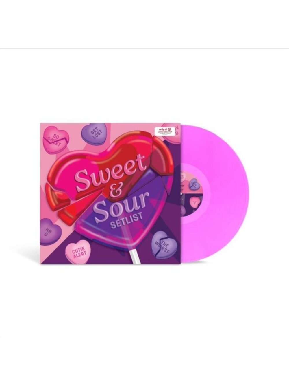 Sweet And Sour Setlist Valentines Day Transparent Pink Vinyl LP Target Exclusive